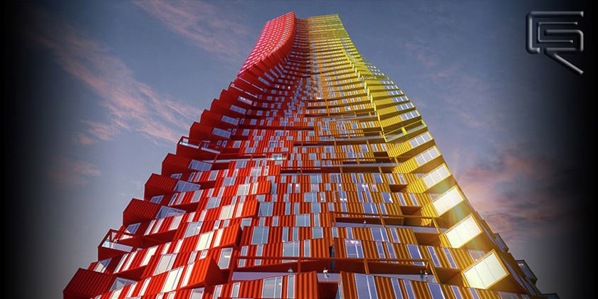 Концепт небоскреба Containscraper от CRG Architects