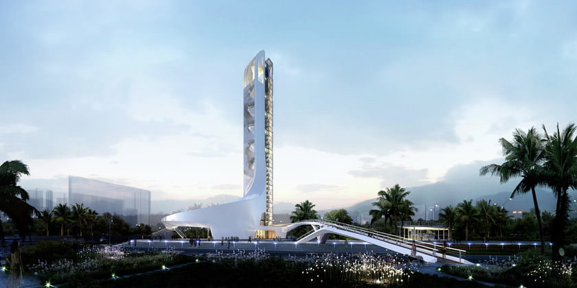 Проект смотровой башни Zhuhai Observation Tower от WVA Architects