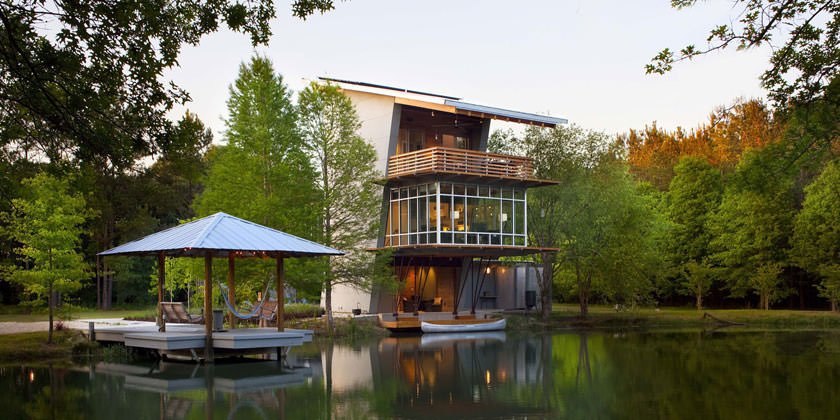 The Pond House в Луизиане от Holly And Smith Architects