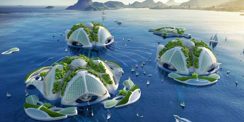 Проект плавающих островов Aequorea от Vincent Callebaut Architectures