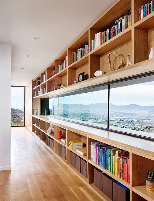 Фото | Панорамная библиотека дома на горе в Эль-Пасо