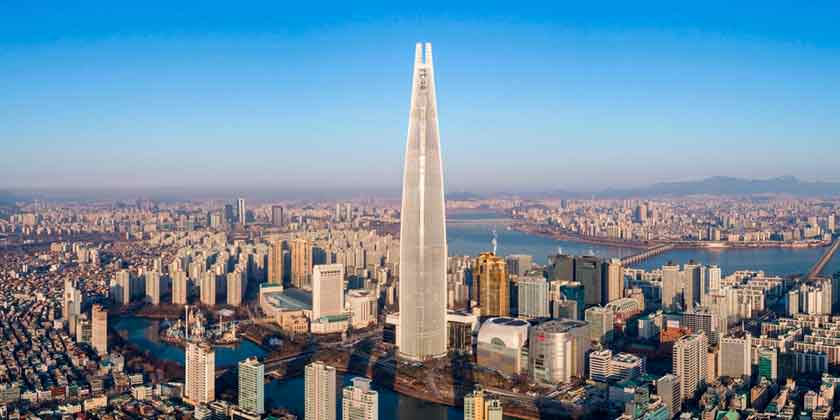 В Сеуле открыли башню Lotte World Tower: №5 по высоте в мире