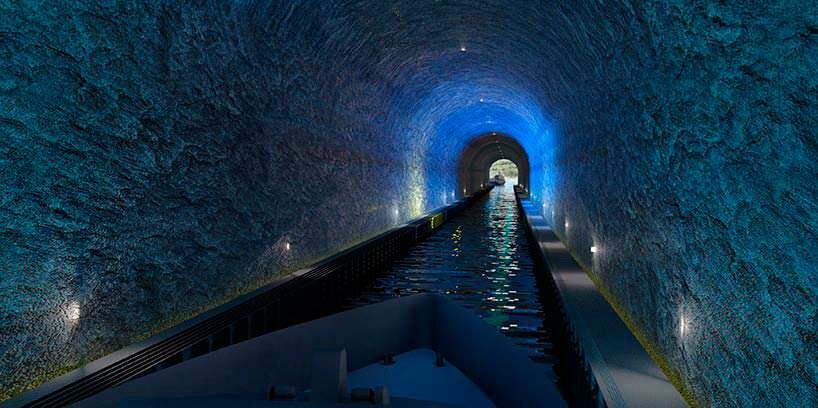 Фото | Тоннель для судов в Норвегии. Проект Snøhetta