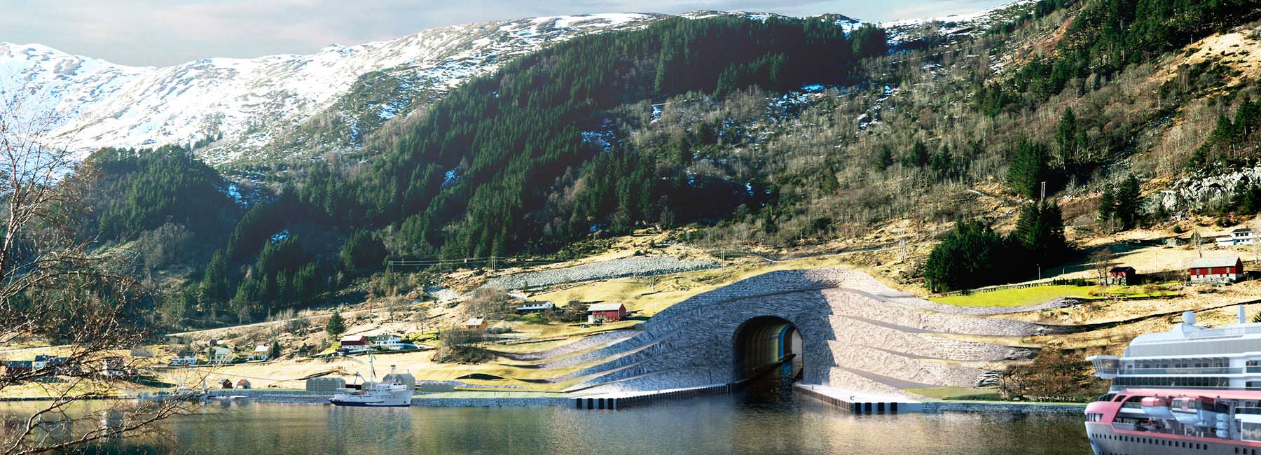 Фото | Первый в мире судоходный тоннель. Проект Snøhetta