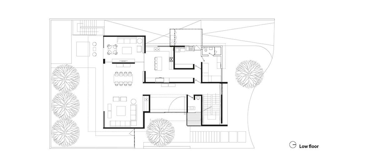 Фото | План первого этажа Casa M7 от Elias Rizo Arquitectos