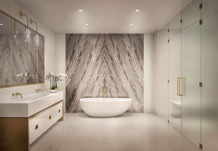Элитный дизайн ванной комнаты в пентхаусе Тимберлейка