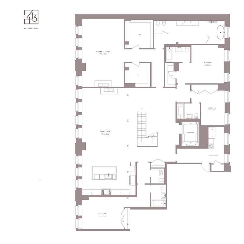 План первого этажа пентхауса Джастина Тимберлейка
