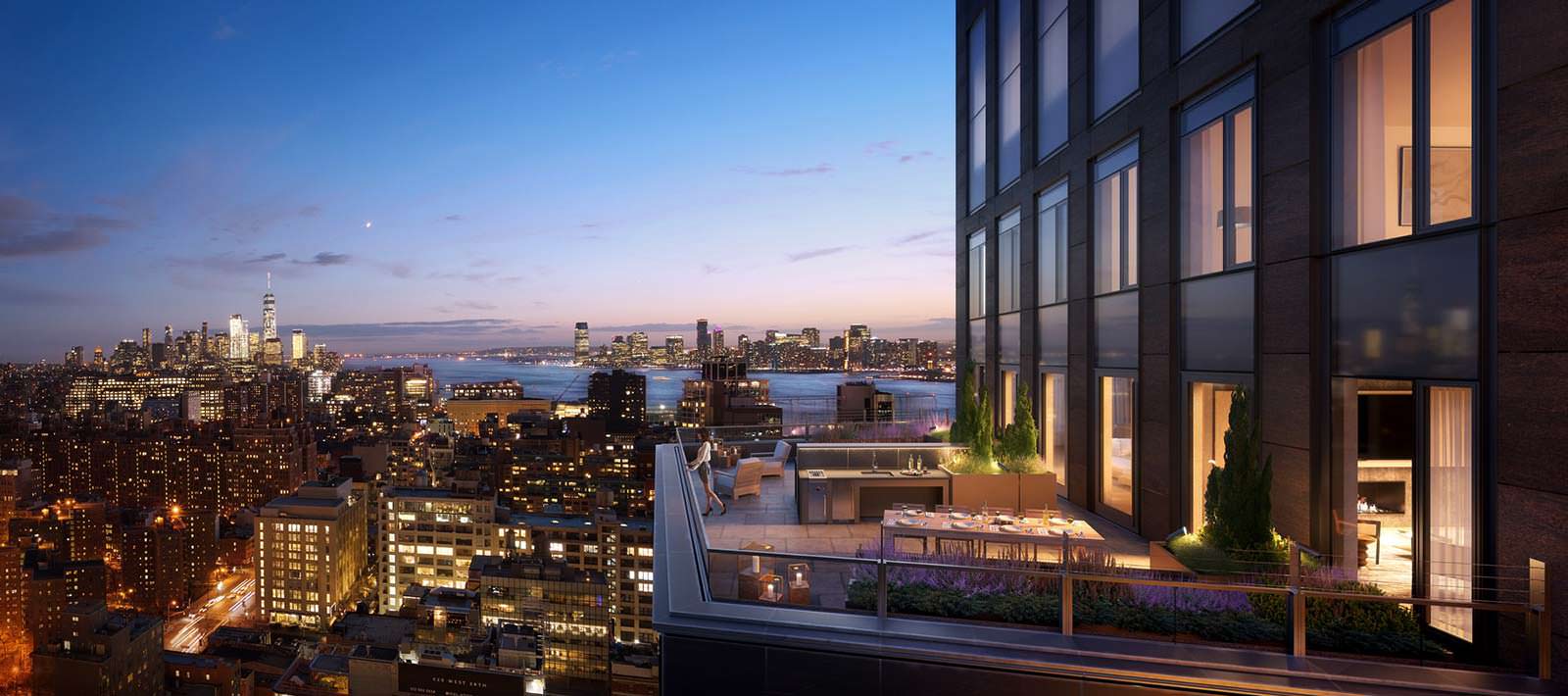 Пентхаус с террасой в небоскребе One Hudson Yards в Нью-Йорке