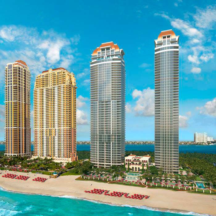 50-этажные небоскребы The Estates At Acqualina в Майами
