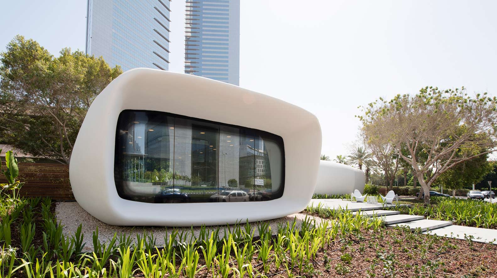 Здание, напечатанное на 3D-принтере Dubai Future Foundation