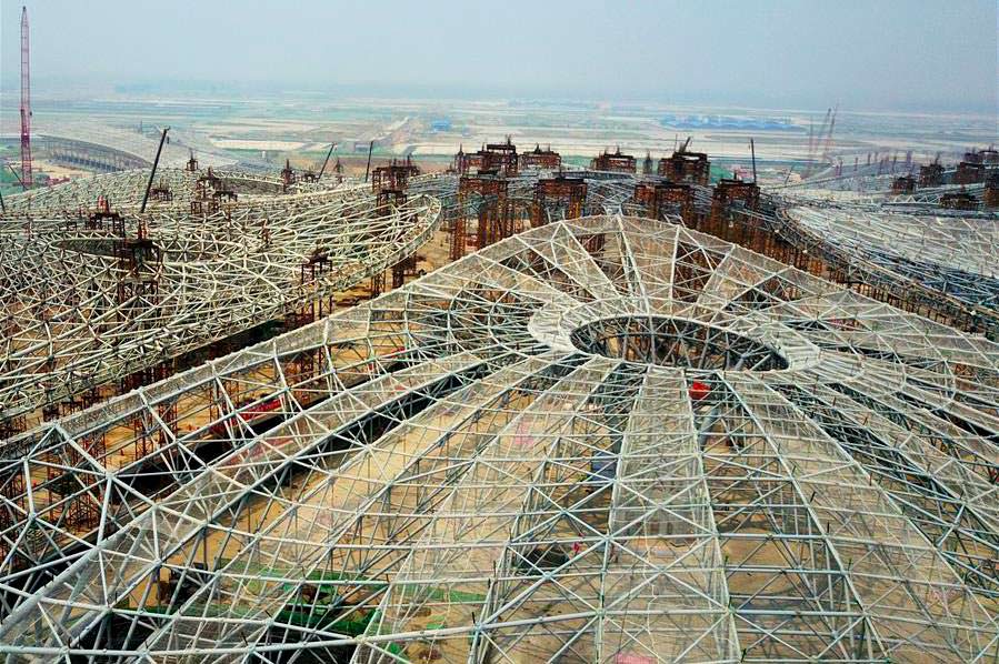 Фото | Строительство крупнейшего аэропорта мира в Пекине