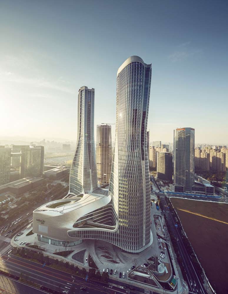 Башни Raffles City в Гуанчжоу. Проект UNStudio