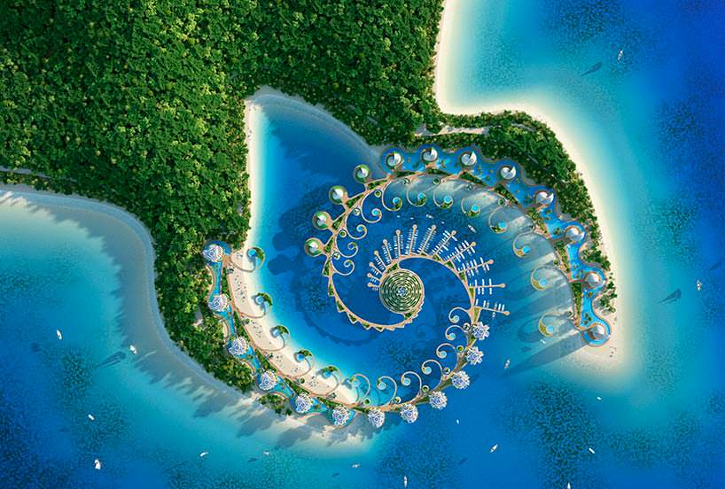 Спиральный эко-курорт Nautilus Eco-Resort от Винсента Каллебо