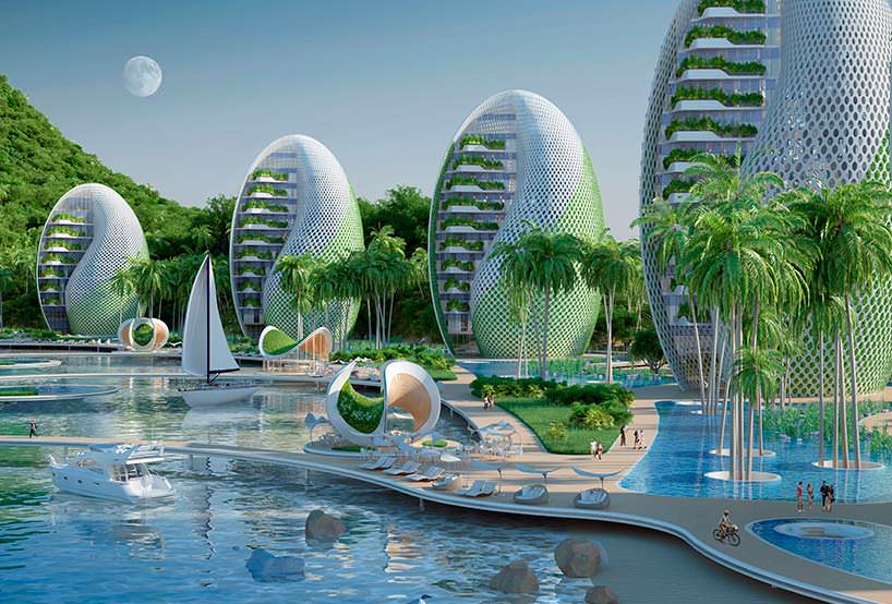12 вращающихся башен комплекса Nautilus Eco-Resort