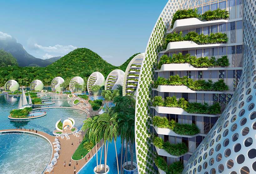 Вращающиеся на 360 градусов башни комплекса Nautilus Eco-Resort