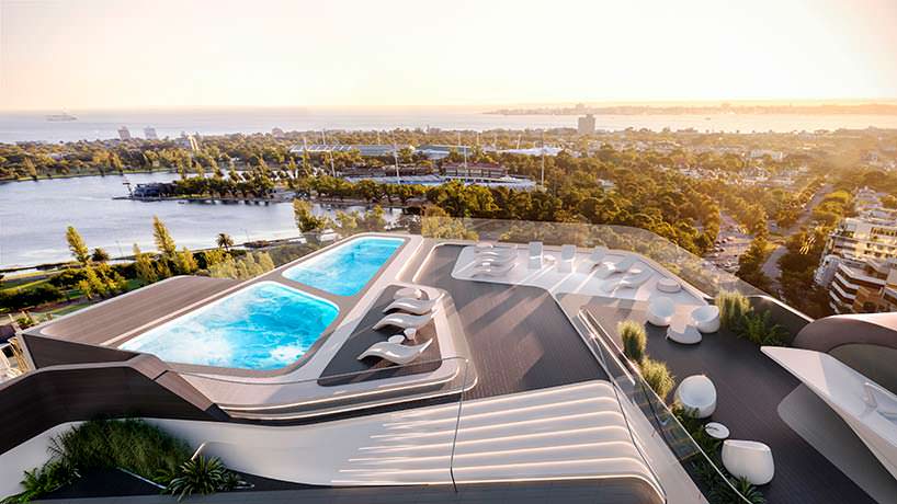 Пляжный клуб на крыше башни Mayfair от Zaha Hadid Architects