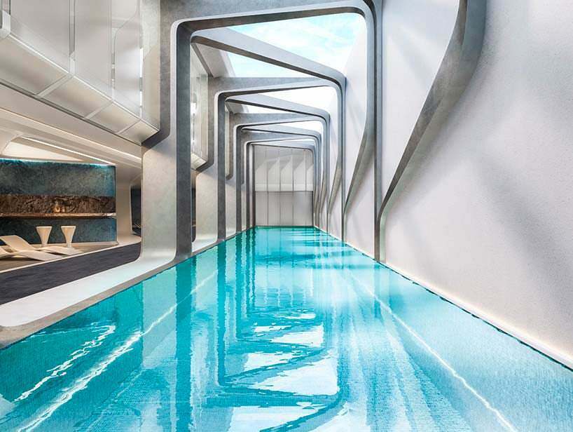 Плавательный бассейн в башне Mayfair от Zaha Hadid Architects