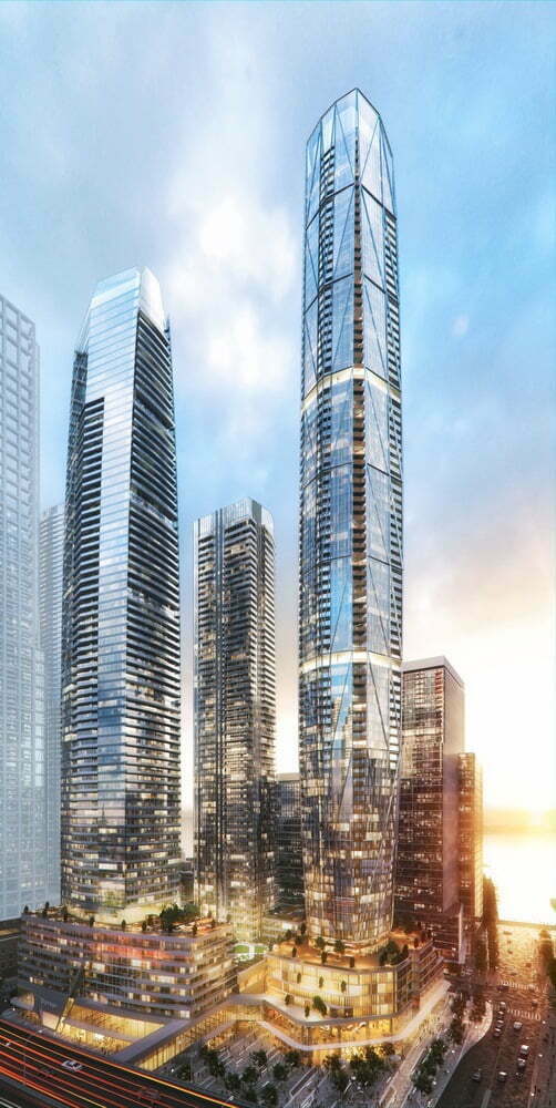 Три стеклянных небоскреба в Торонто. Проект Сиамак Харири