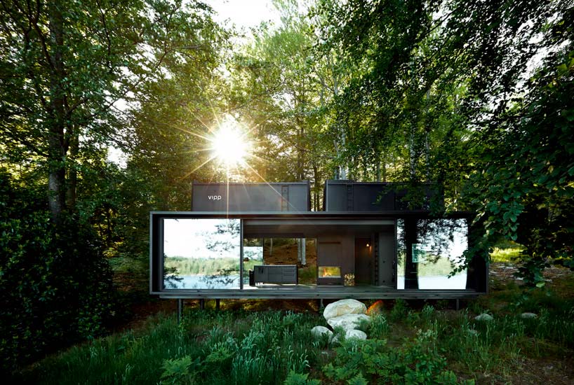 Мини-отель, дом у озера в шведском лесу Vipp Shelter