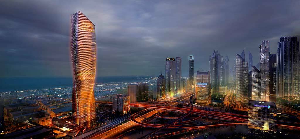 300-метровый небоскреб в Дубае Wasl Tower от UNStudio