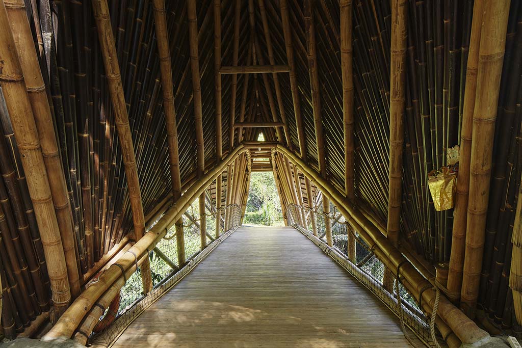 Бамбуковый мост без гвоздей на Бали