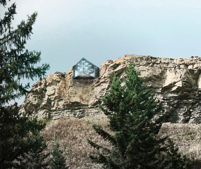 Дом в отвесной скале Maralah. Окрестности Калгари, Канада