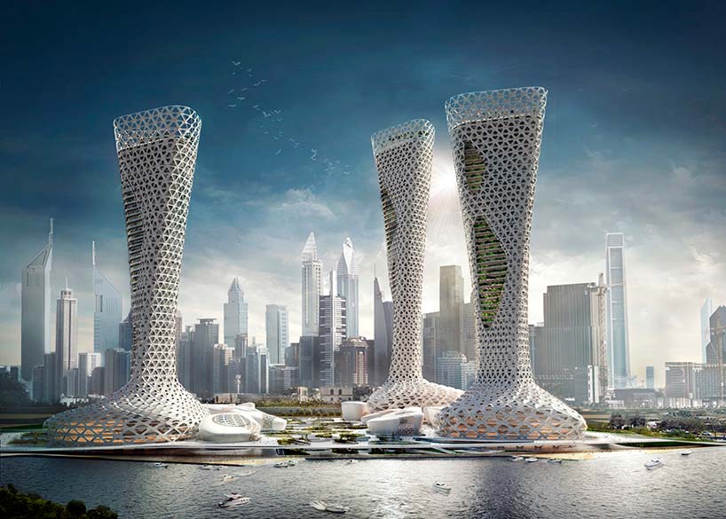 Комплекс жилых небоскрёбов для Дубая от Amorphoustudio