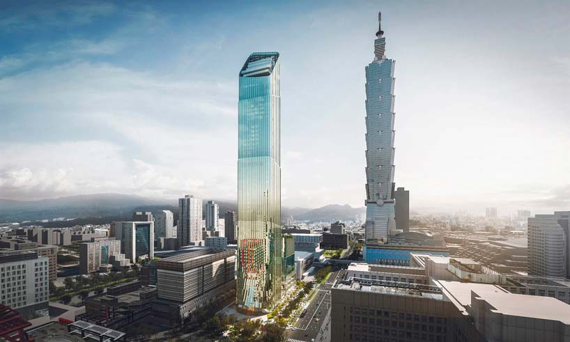 Новый небоскрёб-бамбук и башня Тайбэй 101
