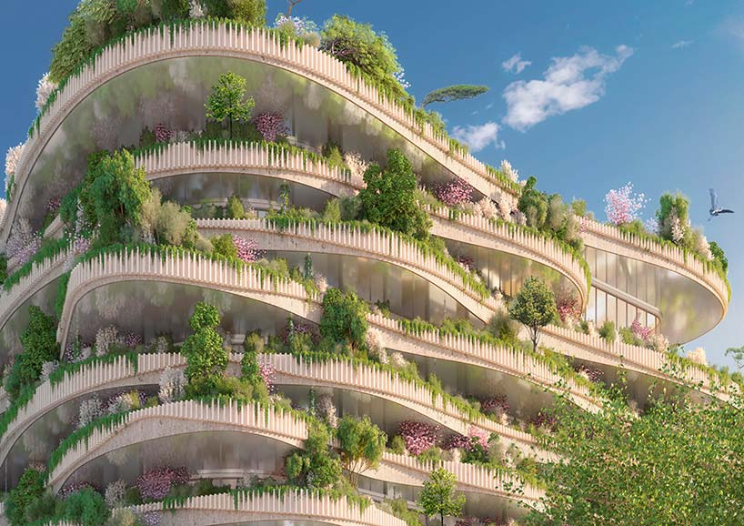 Балконы-сады ЖК Arboricole от Винсента Каллебо