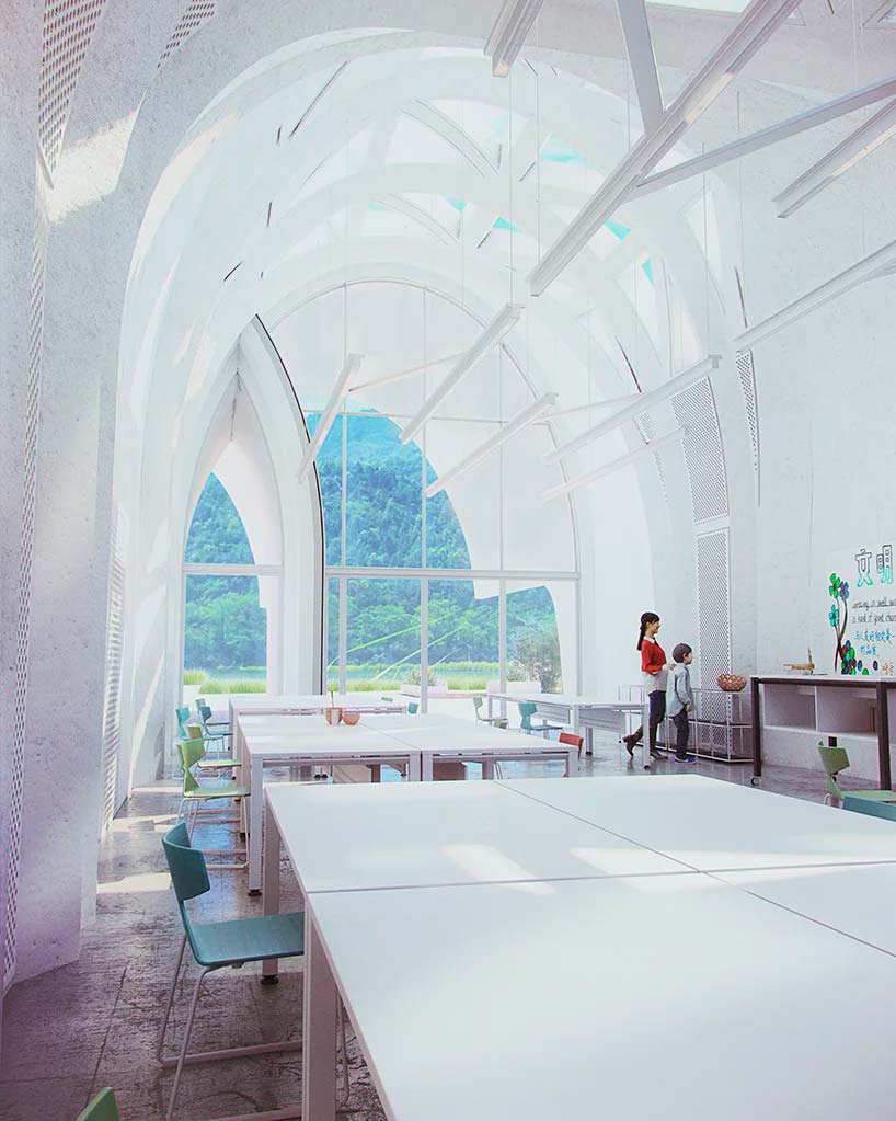Залитый солнцем класс школы от Zaha Hadid Architects
