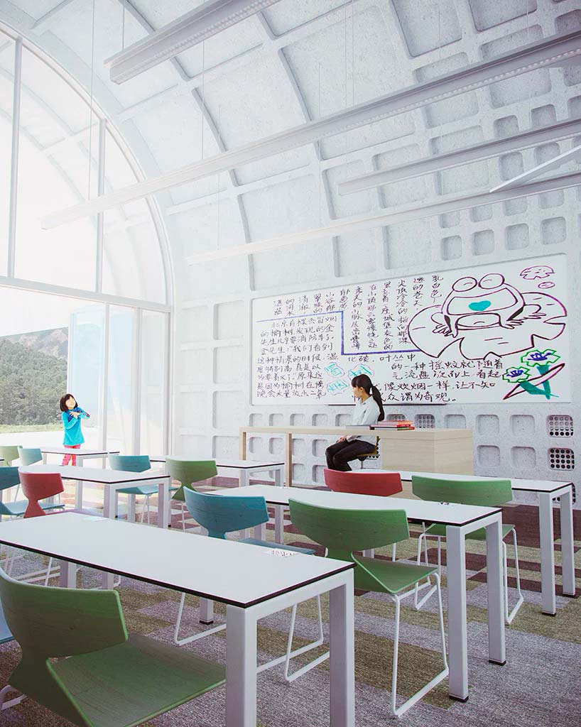 Хорошо освещенные классы школы от Zaha Hadid Architects