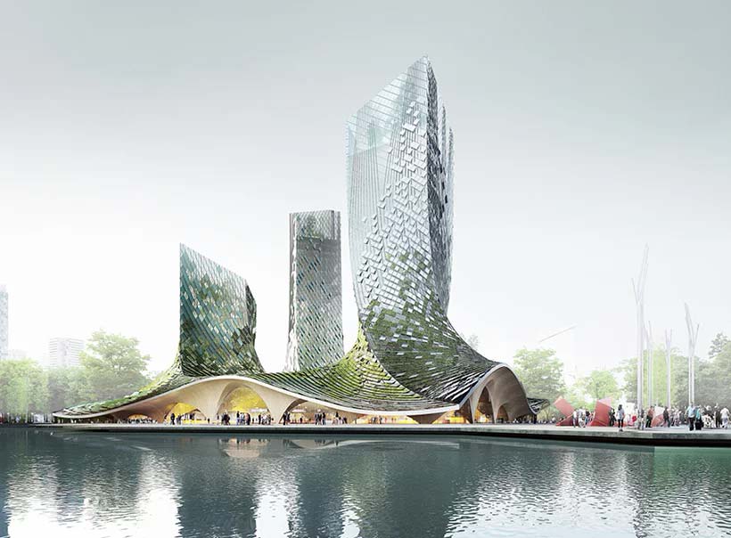 Комплекс небоскребов органической формы от XTU Architects