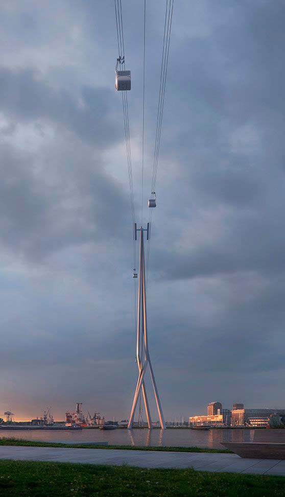 Башня высотой 136 метров канатной дороги Амстердама