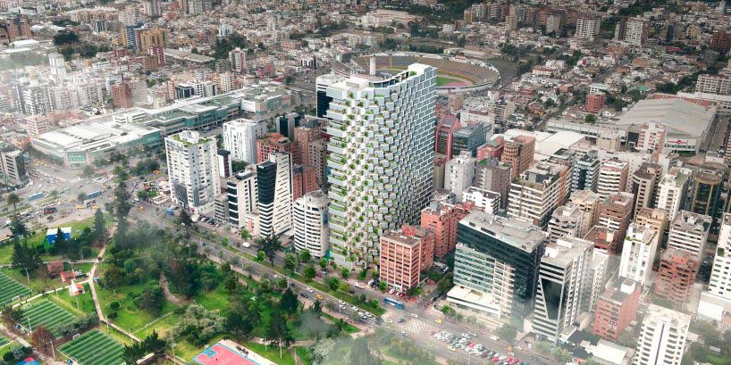 IQON - самое высокое здание в Кито, Эквадор. Проект BIG
