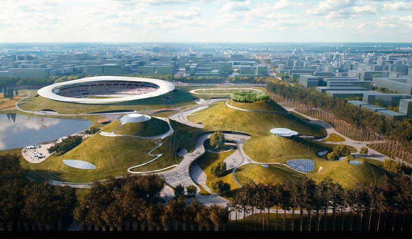 Спортивный кампус со стадионом в Цюйчжоу от MAD Architects