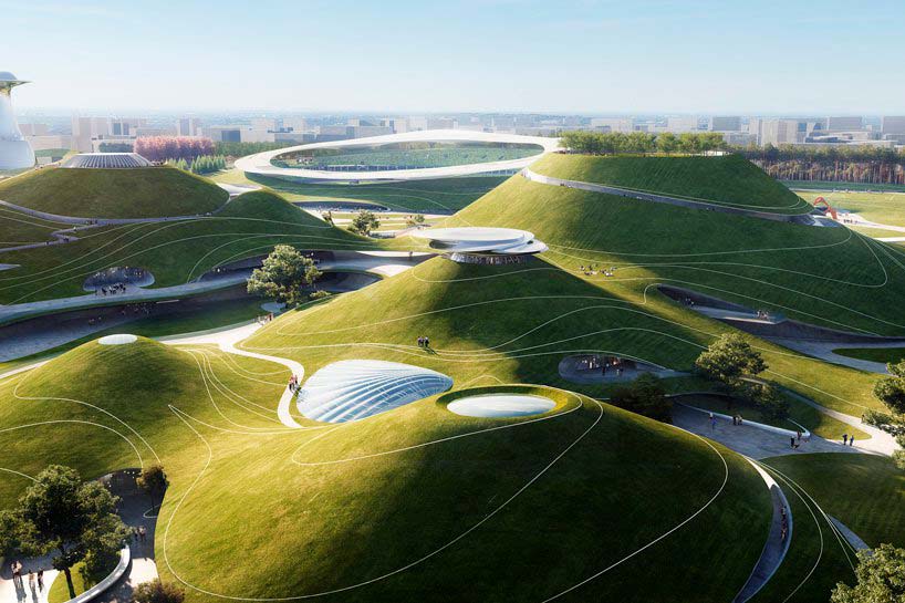 Фантастический спортивный кампус в Цюйчжоу от MAD Architects