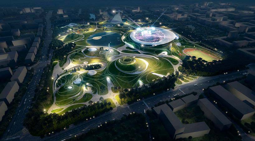 Спортивный кампус в Цюйчжоу. Проект MAD Architects