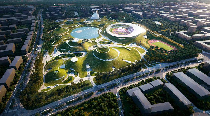 Спортивный кампус в Цюйчжоу по проекту MAD Architects