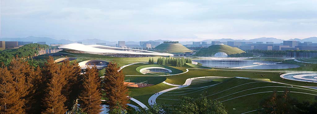 Спортивный кампус в городе Цюйчжоу по проекту MAD Architects