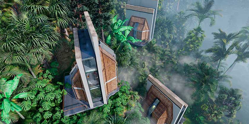 Shomali Design предлагает кластер домов на сваях для Бали