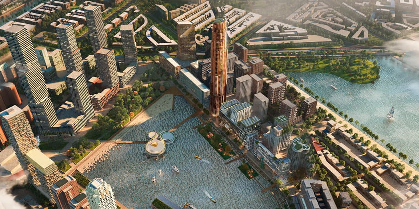В Роттердаме построят новый деловой район с небоскрёбом | фото