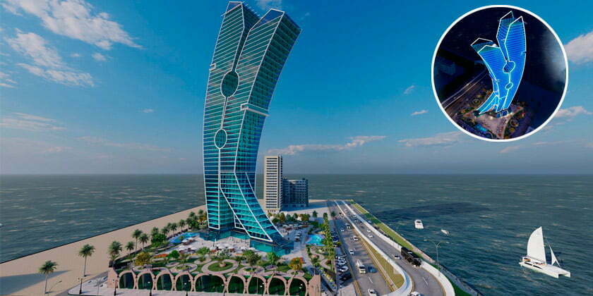 В Дубае построят небоскрёб Clothespin — произведение искусства