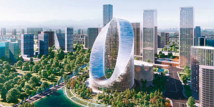 OPPO построит штаб-квартиру в Ханчжоу. Башня O-Tower | фото